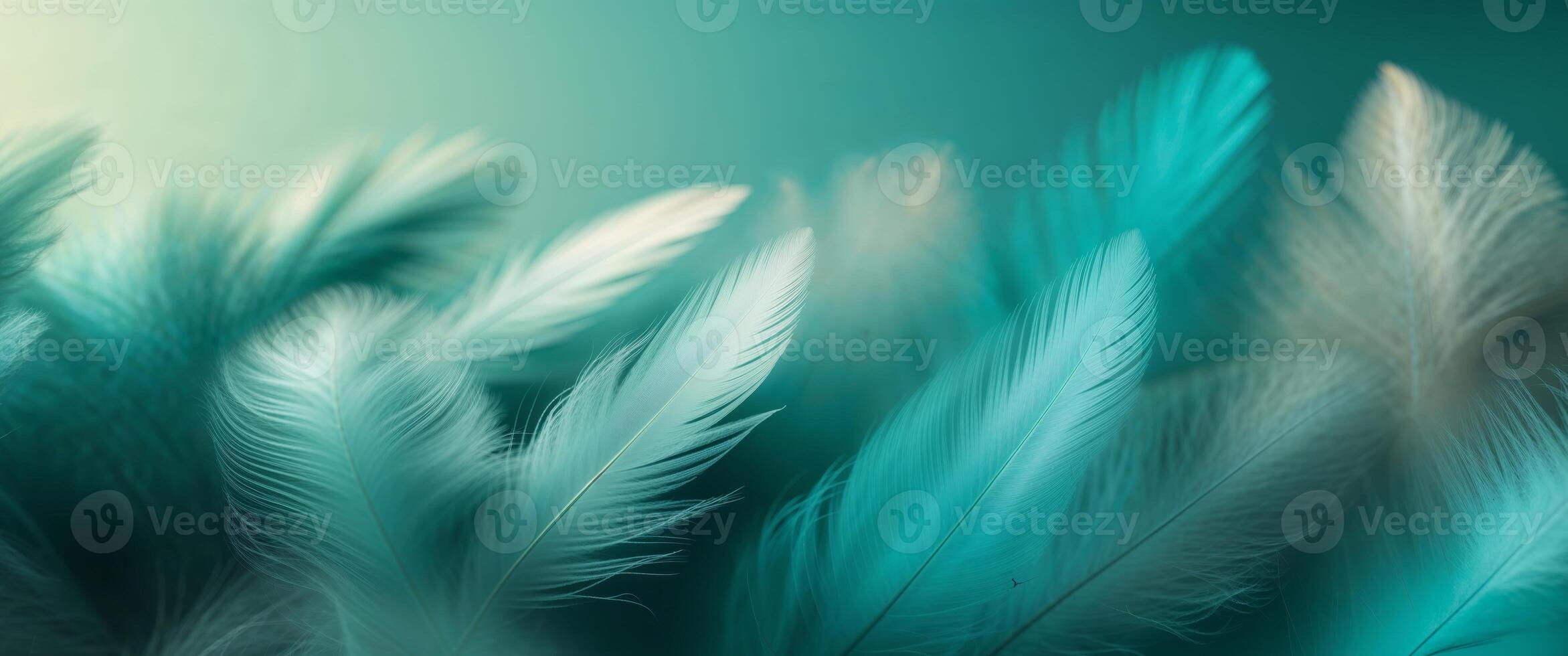 Abstract still life blurred objects teal background photo