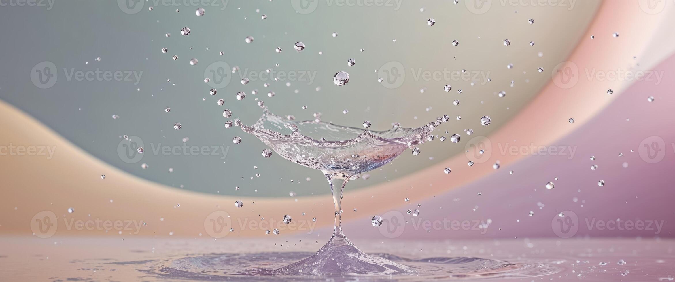 Water splash on object pastel background photo