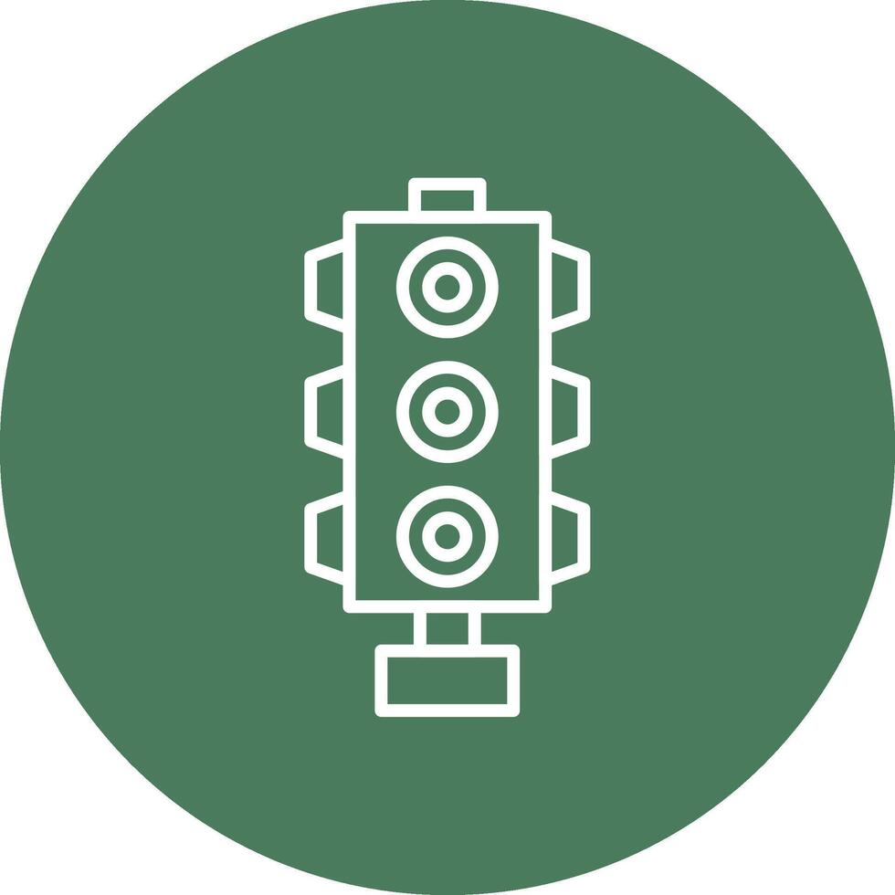 Traffic Light Bright Flat Element vector