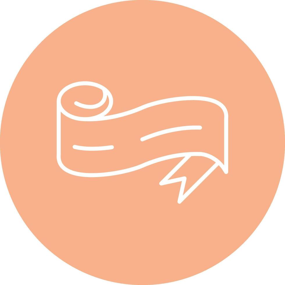 Folded Ribbon Tech Style Illustration vector