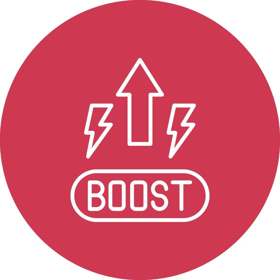 Boost Flat Styled Symbol vector