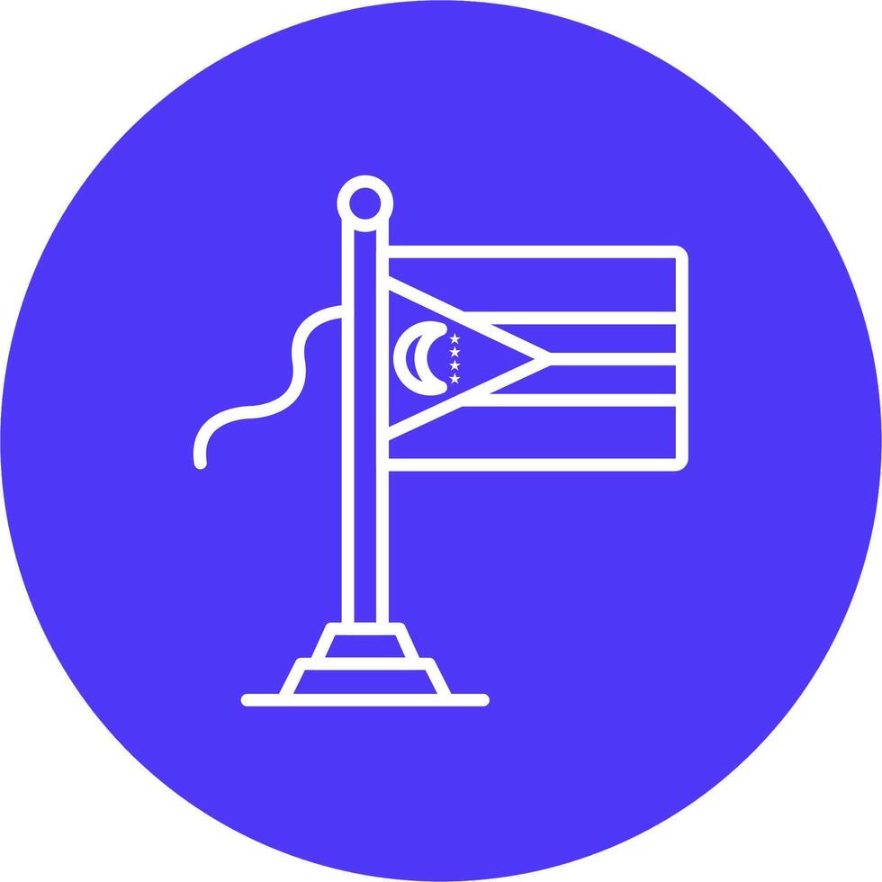 Comoros Flag Color Enhanced Graphic vector