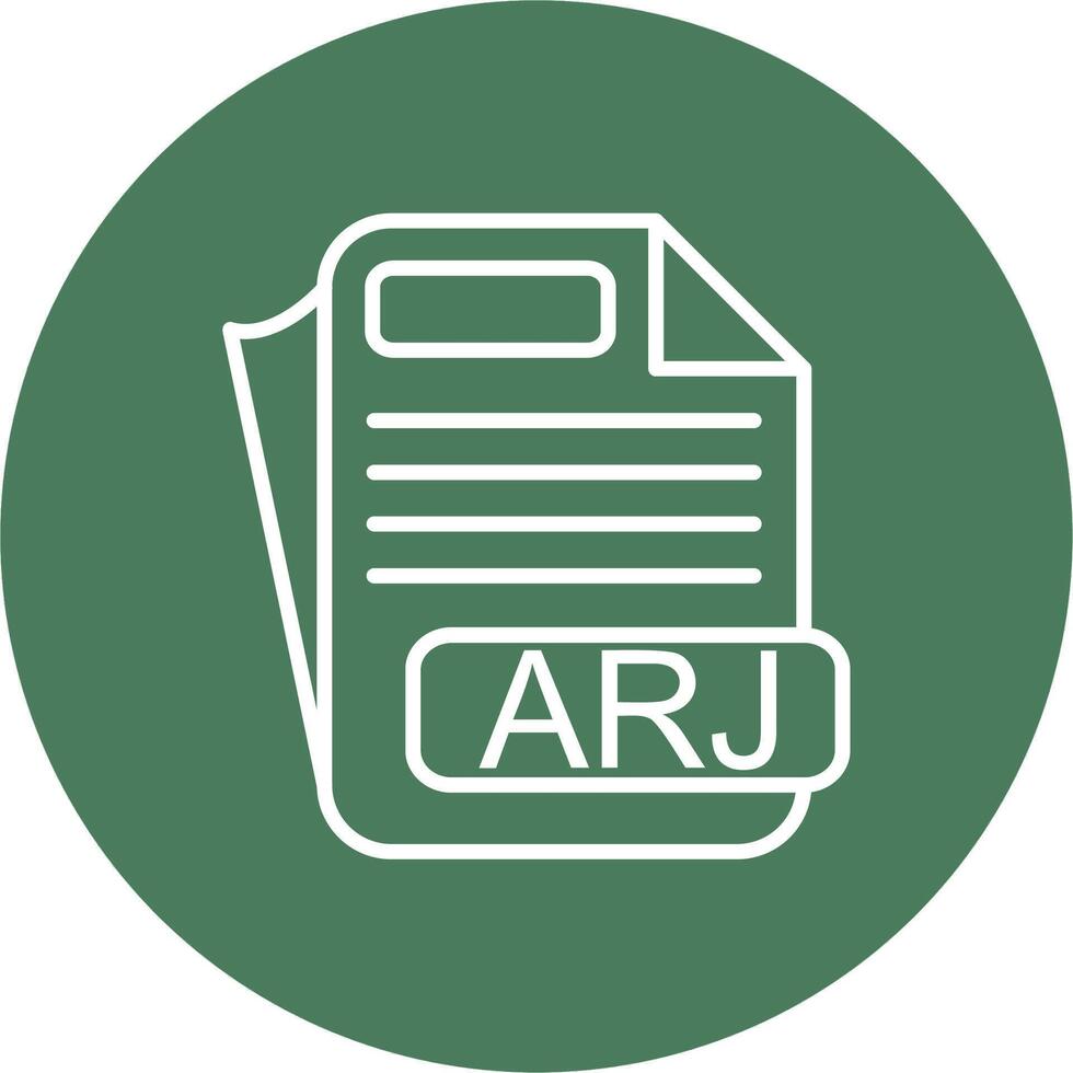 ARJ File Format Compact App Icon vector