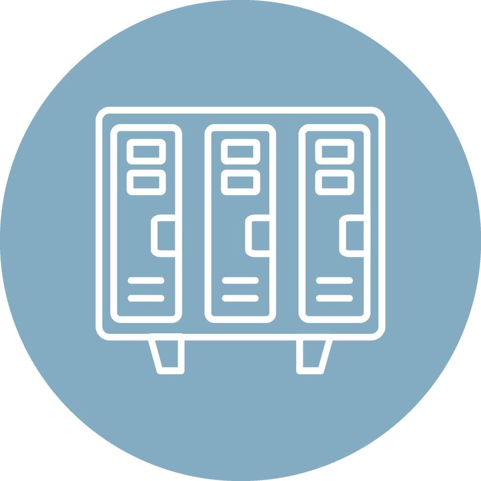 Lockers Subtle Shadow Icon vector