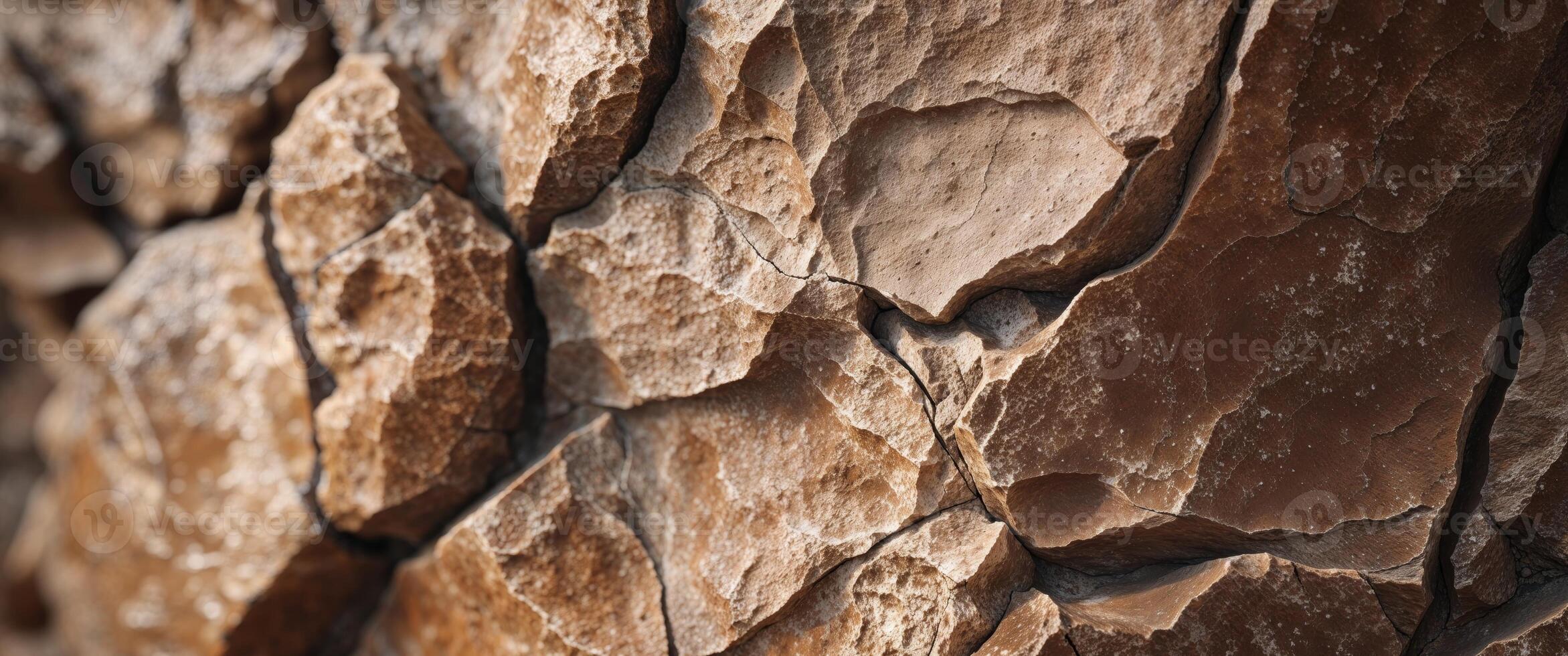 A close up of a rock wall with cracks photo
