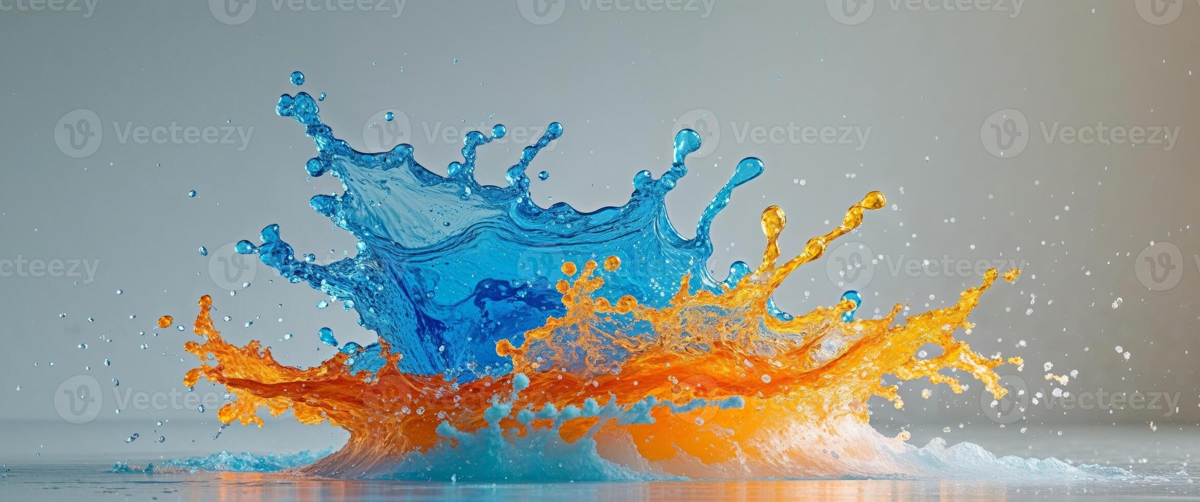 A splash of water is being thrown into the air photo