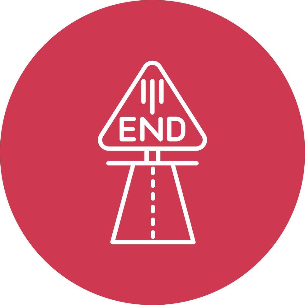 End Thin Line Design vector