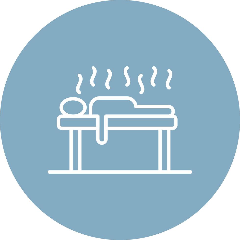 Spa Bed Pop Color Style vector