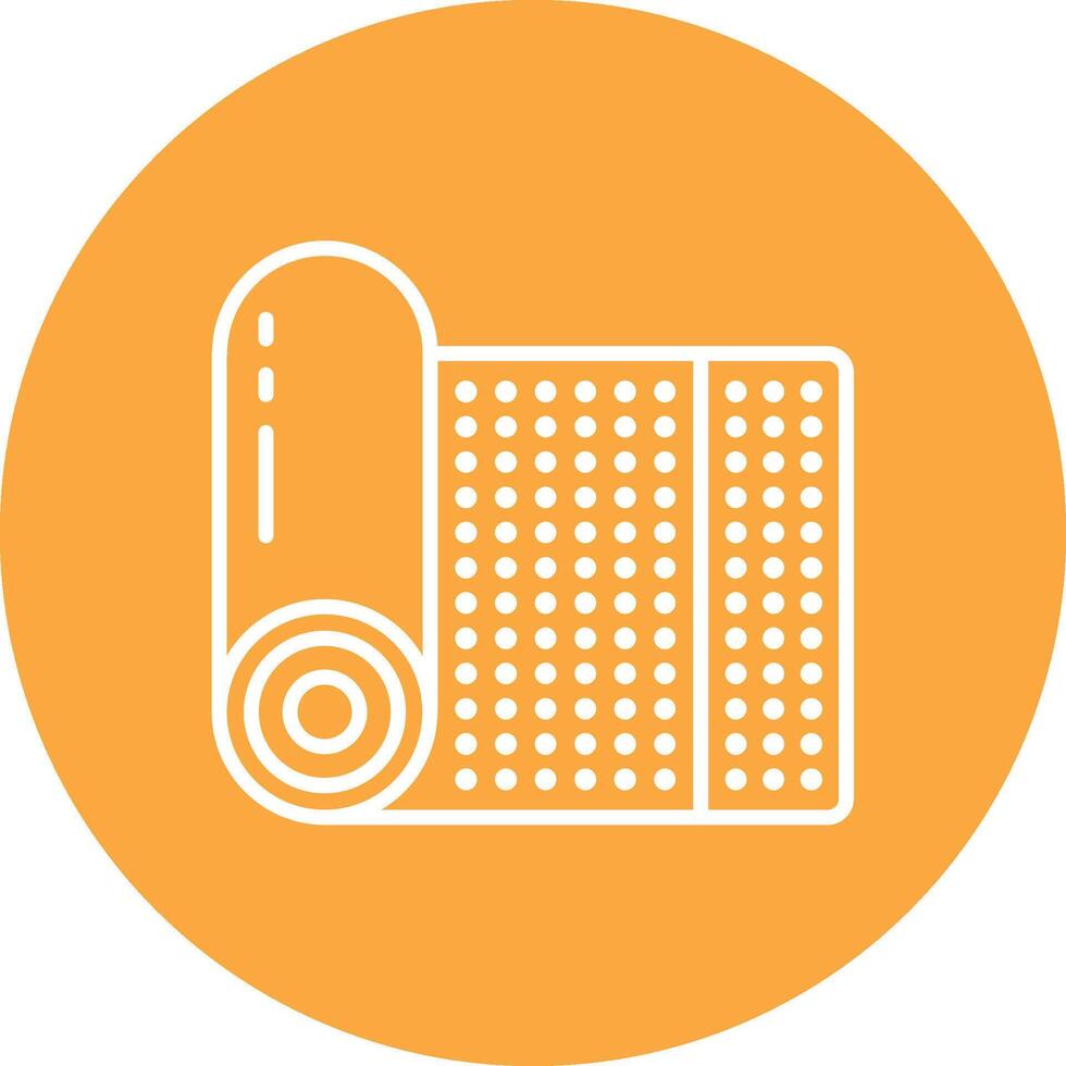 Yoga Mat Bold Web Icon vector