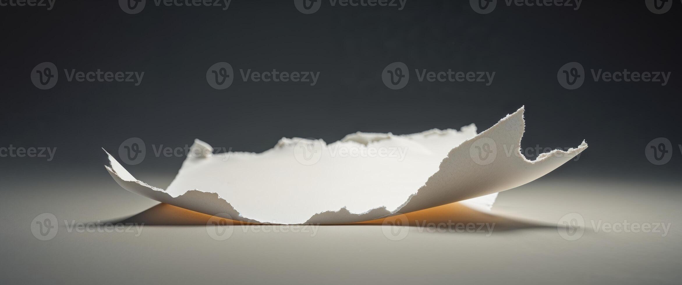 A piece of paper with a hole in it photo