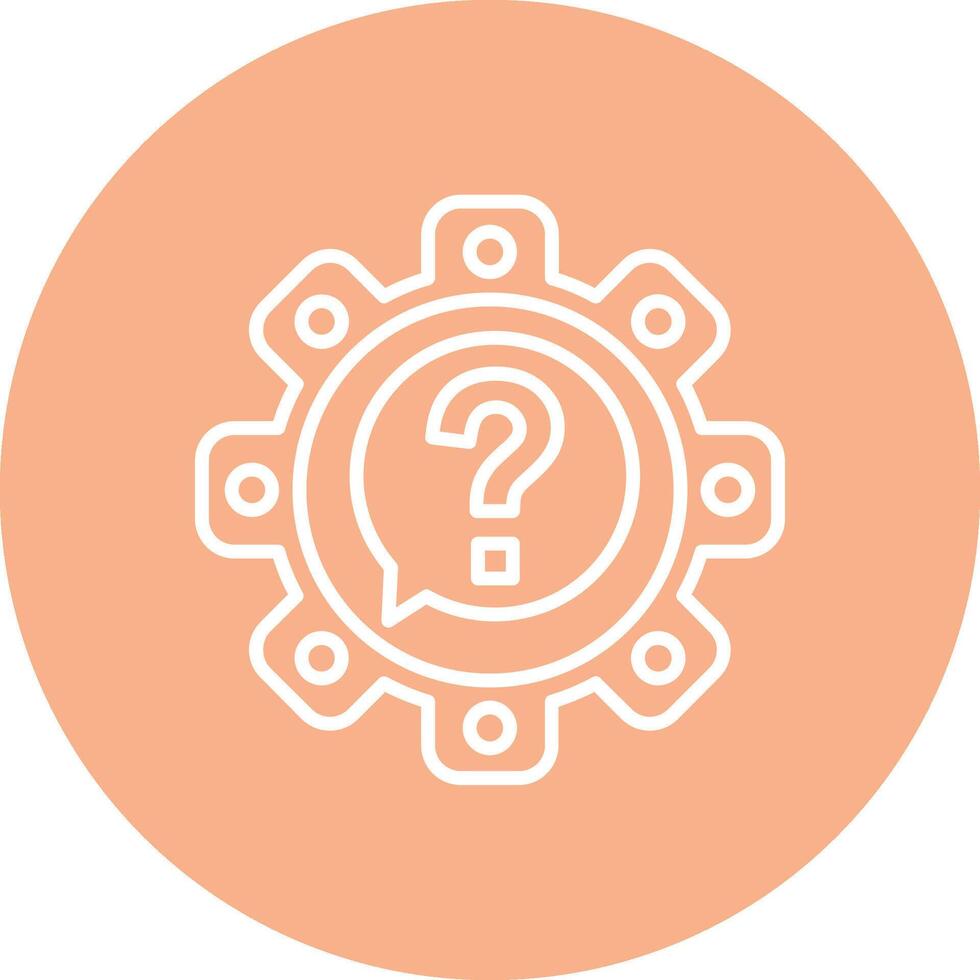 Question Playful Line Icon vector