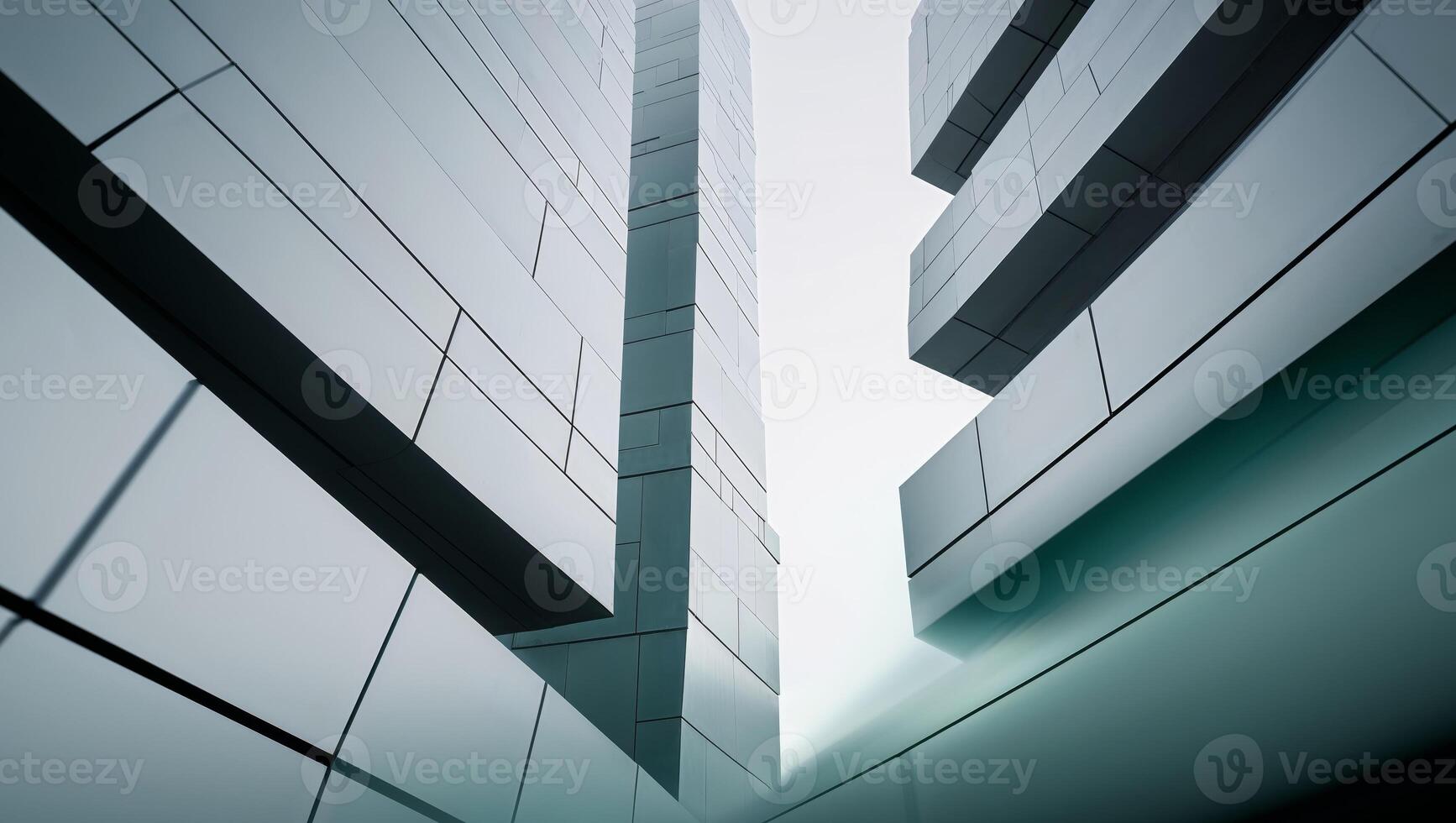 Modern Building with Sharp Rectangles and Squares photo