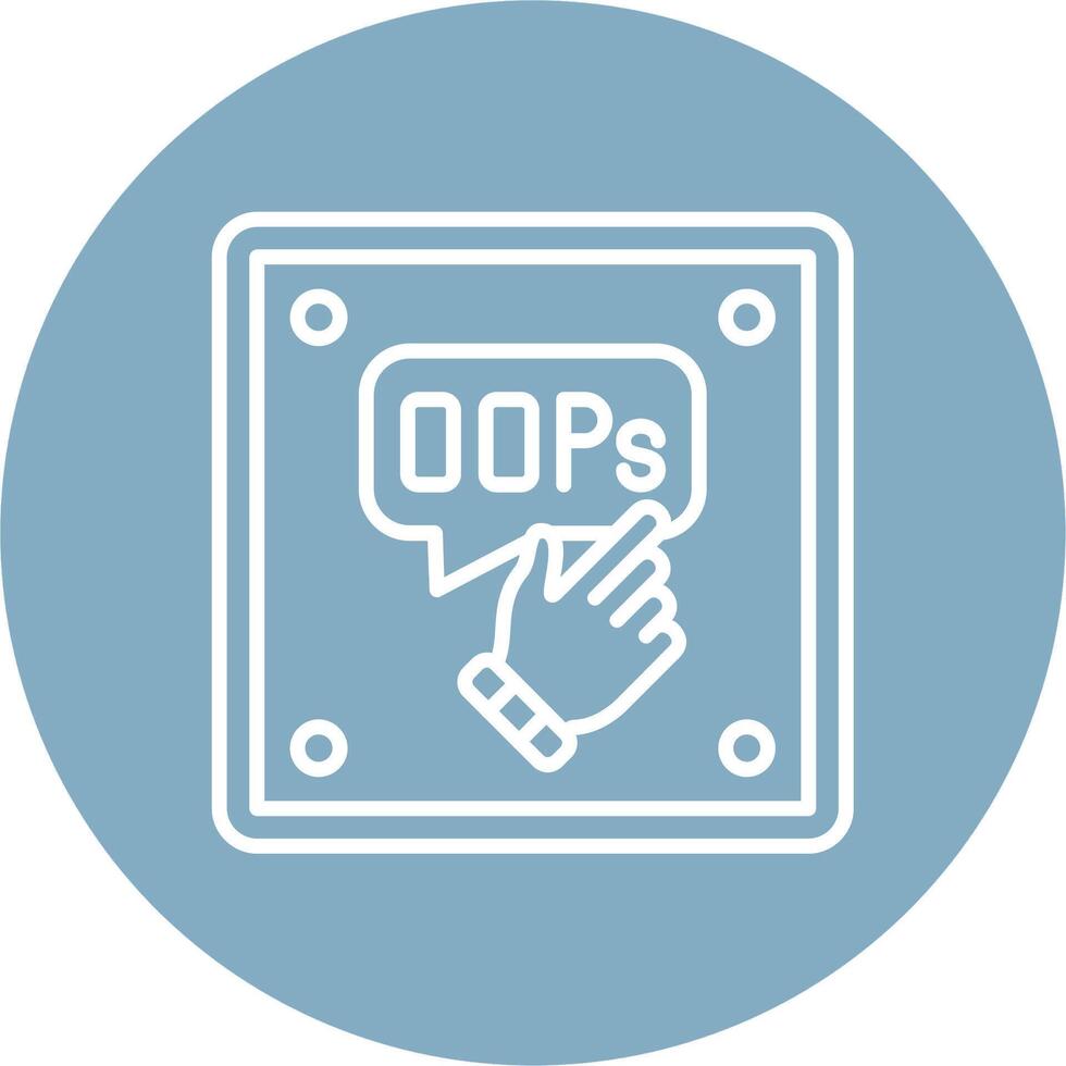 Oops Responsive Icon Badge vector