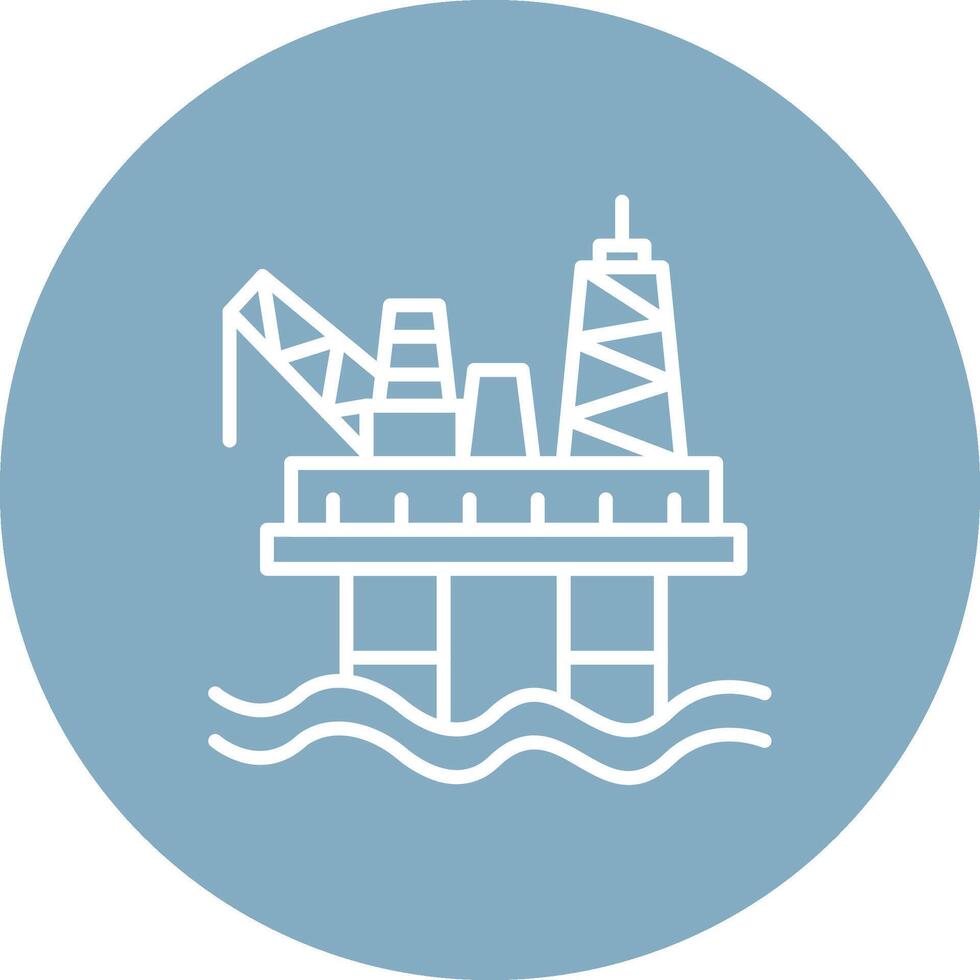 Oil Rig Simple UI Visual vector