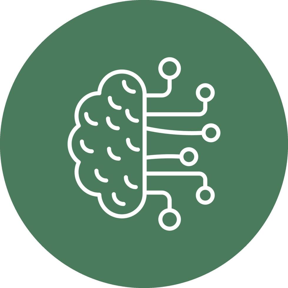 Artificial Intelligence Business Style Symbol vector