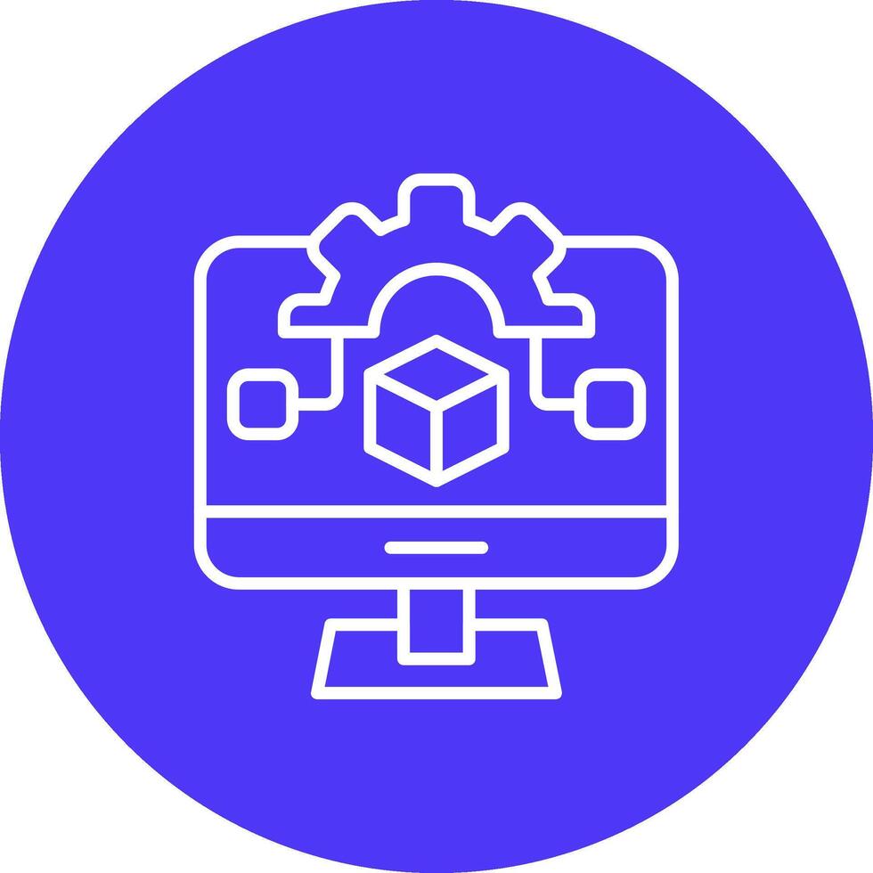 Algorithm Playful Line Icon vector