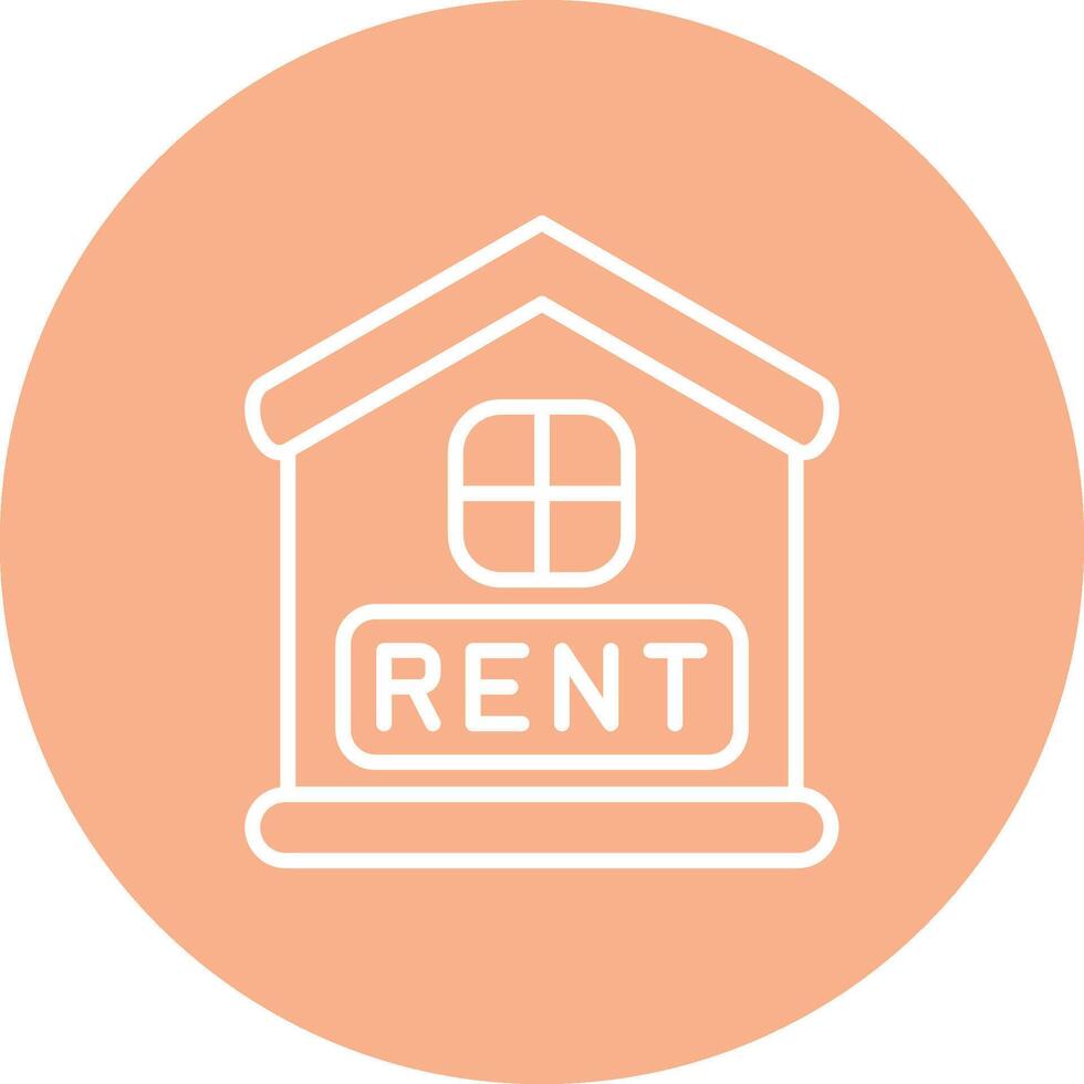 Rent Gradient Style Icon vector