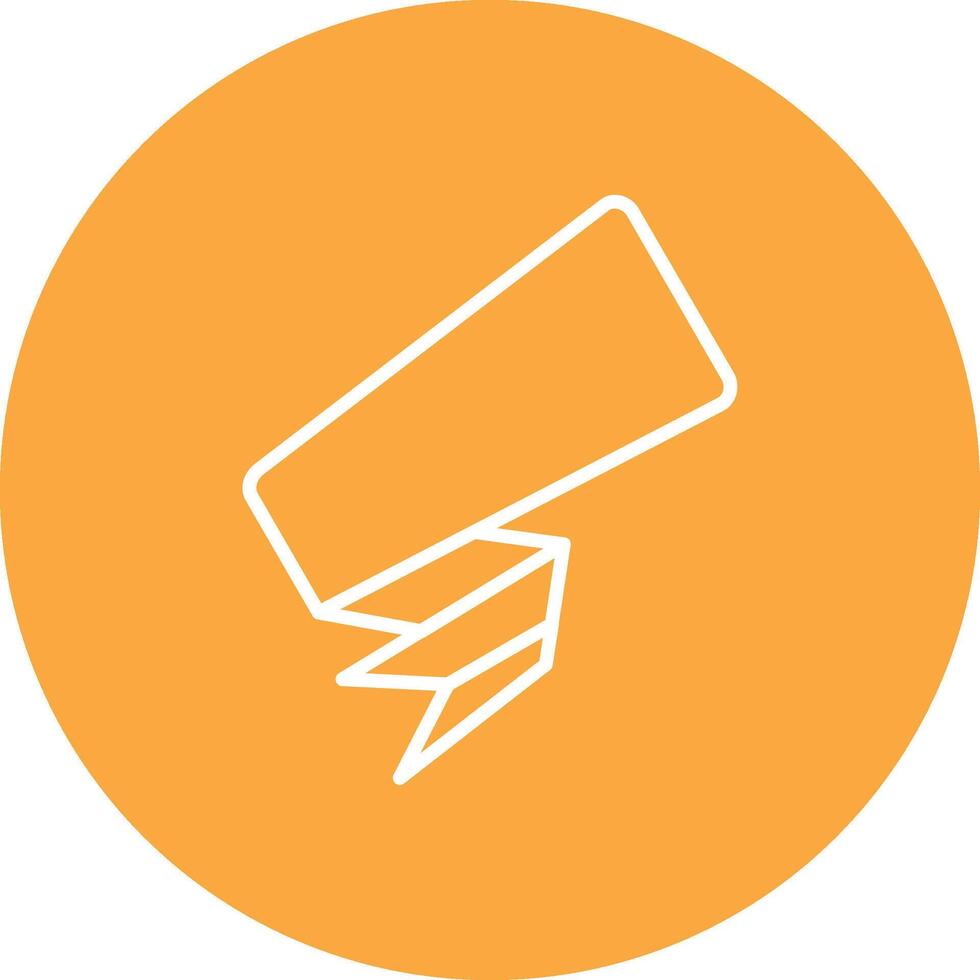 Folded Ribbon Modern Tech Icon vector