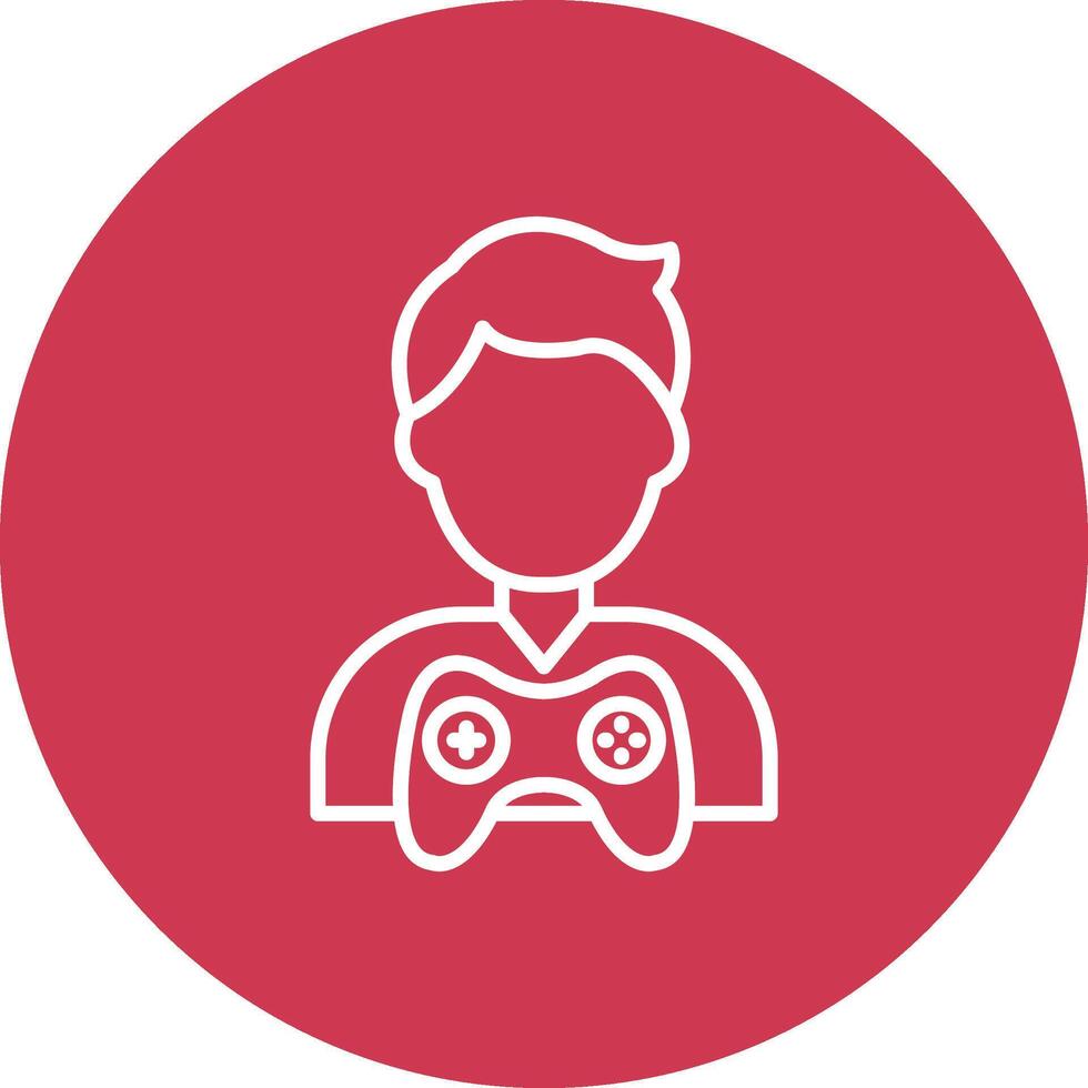 Gamer Outlined App Visual vector
