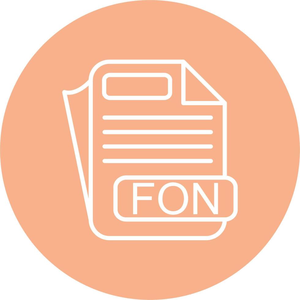 FON File Format Pop Color Style vector
