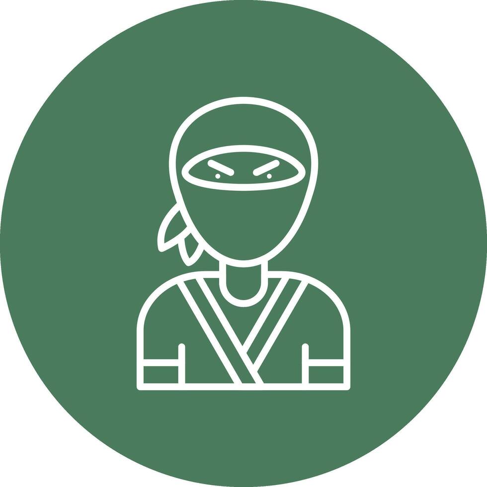 Ninja Modern App Icon vector