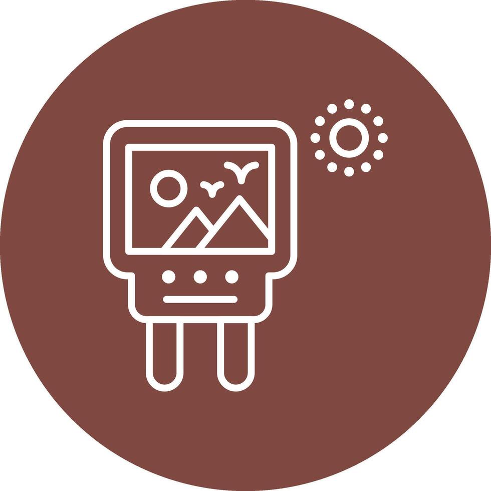 Thermal Imager Clean Grid Icon vector