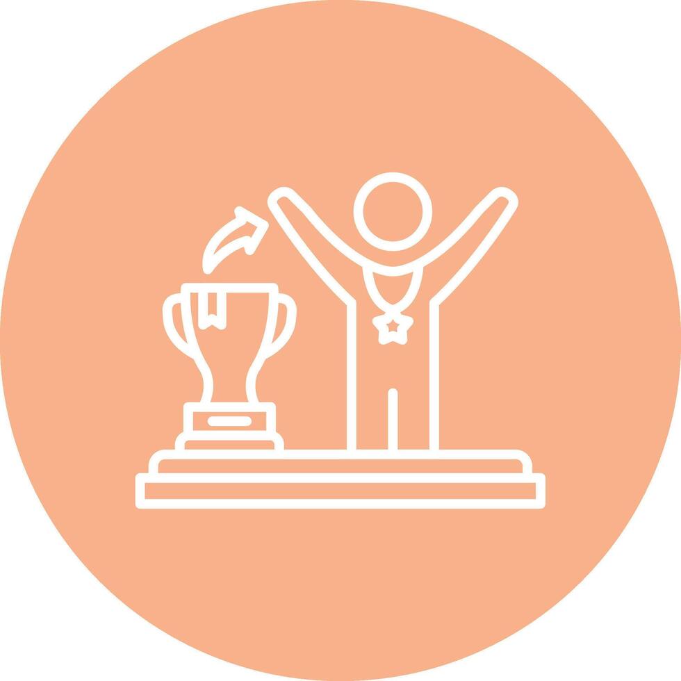 Winner Simple Line Sketch vector