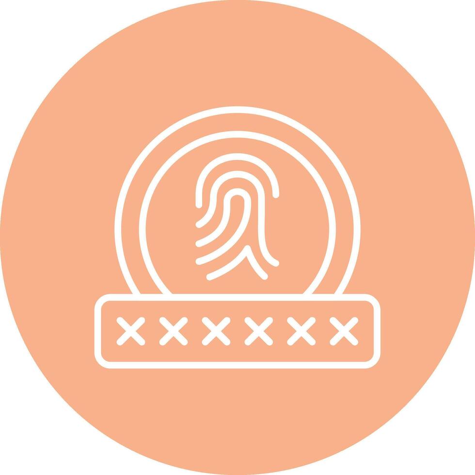 Biometric Recognition Vibrant UI Element vector