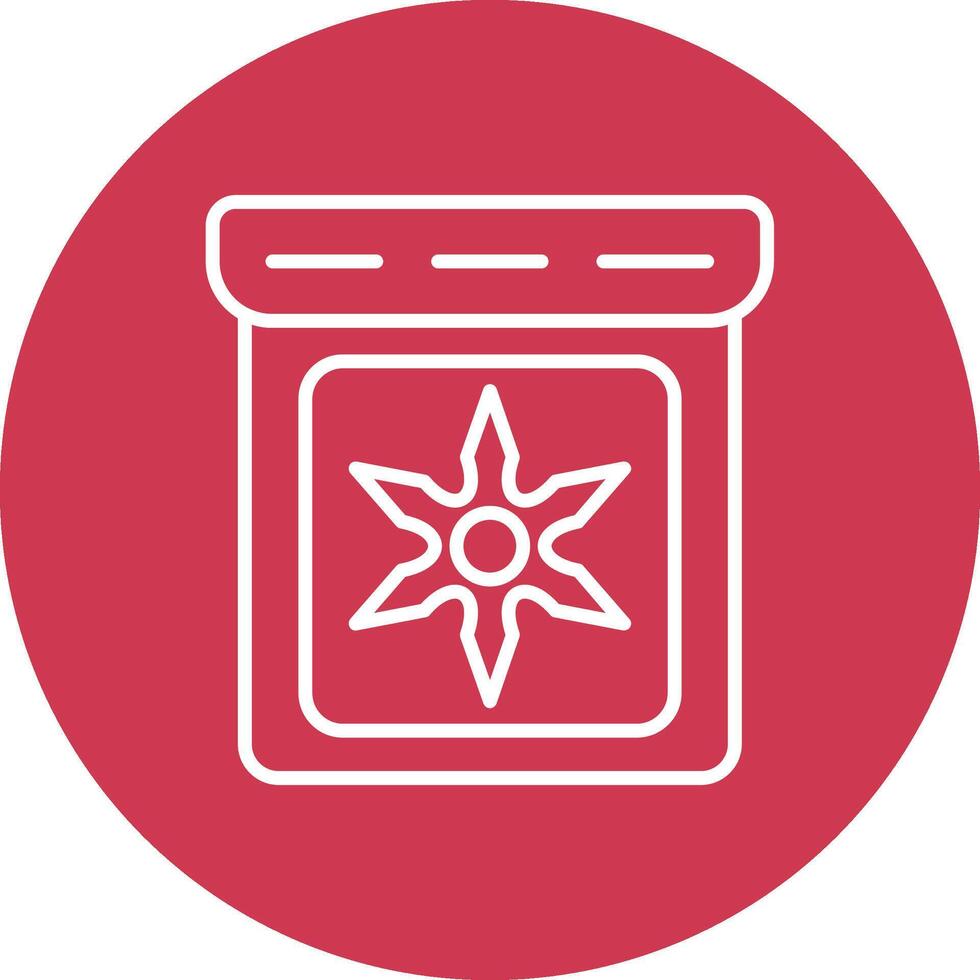 Ninja Rounded Line Illustration vector