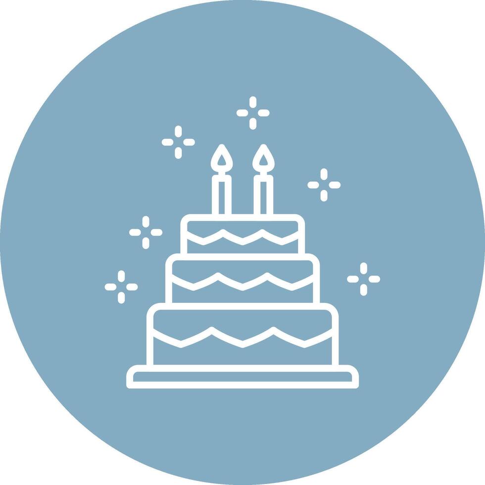 Cake Outlined App Visual vector