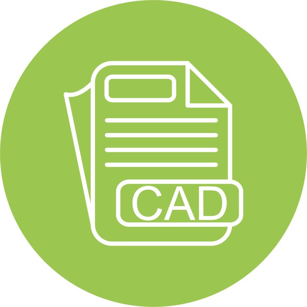 CAD File Format Pastel Theme Icon vector