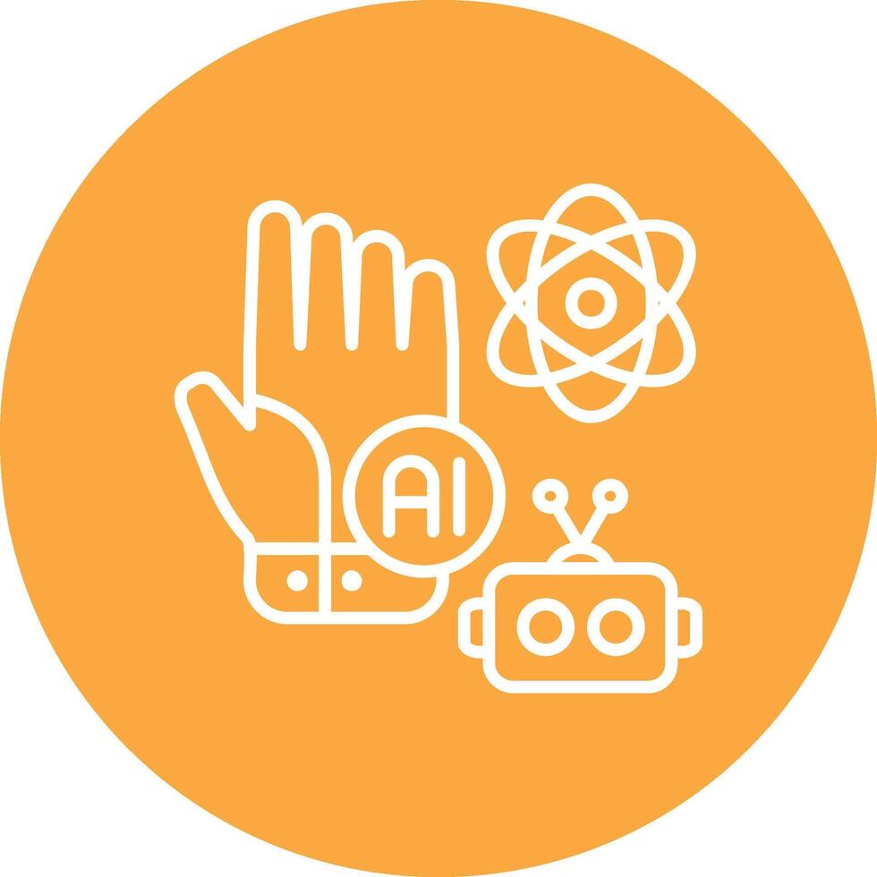 Robot Hand Stylized Tech Element vector