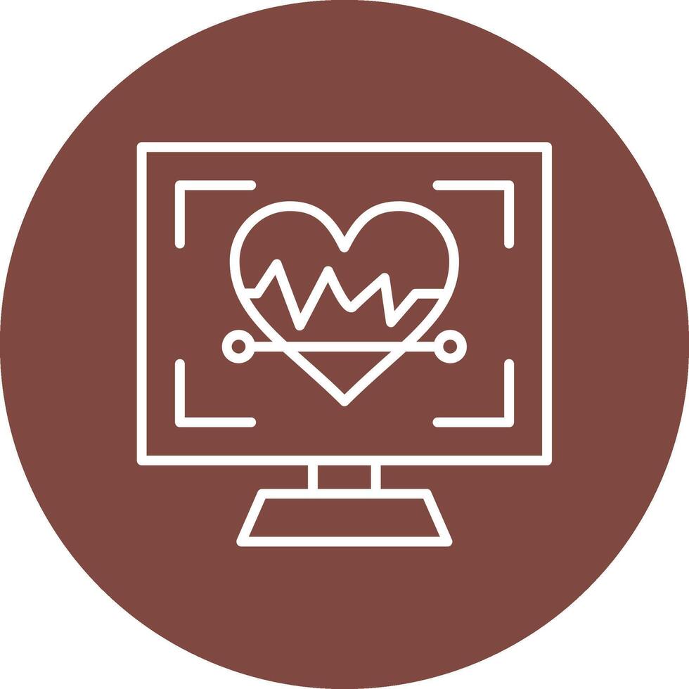 Monitoring Simple Line Sketch vector