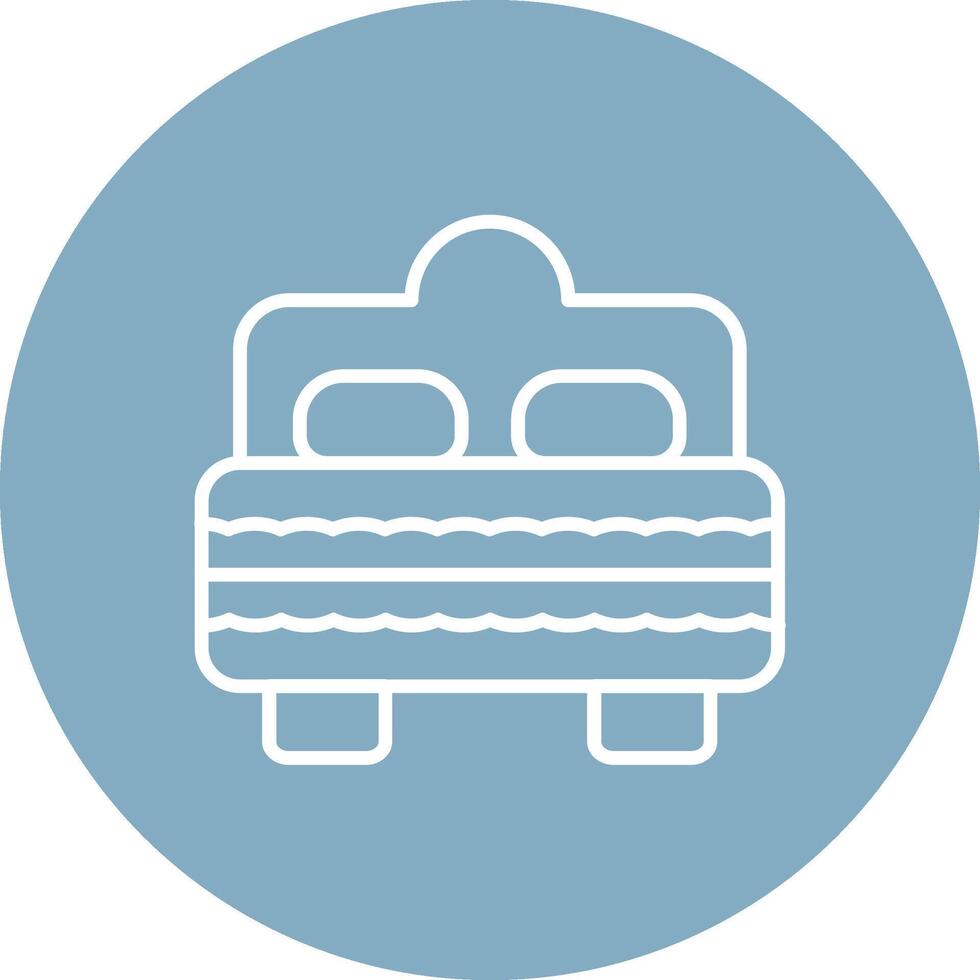 Bed Subtle Shadow Icon vector