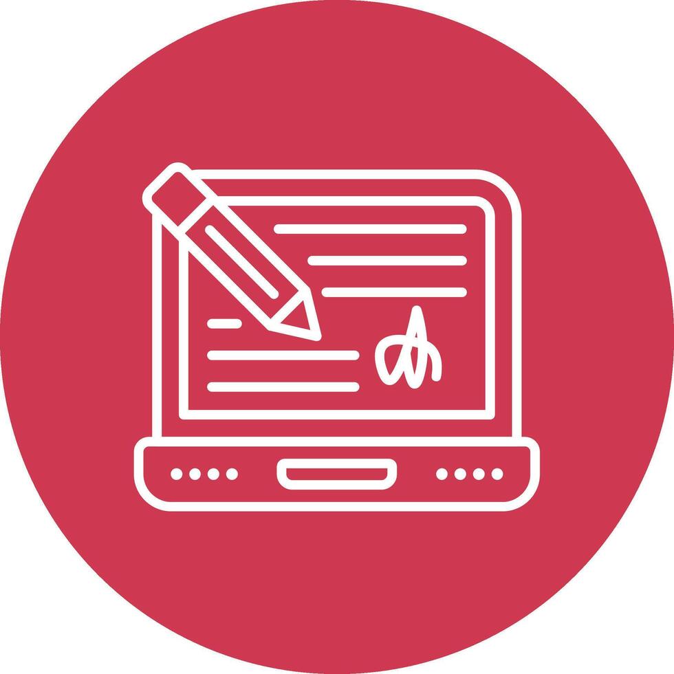 Digital Signature Interactive UI Graphic vector