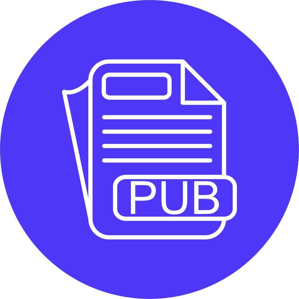 PUB File Format Vibrant UI Element vector