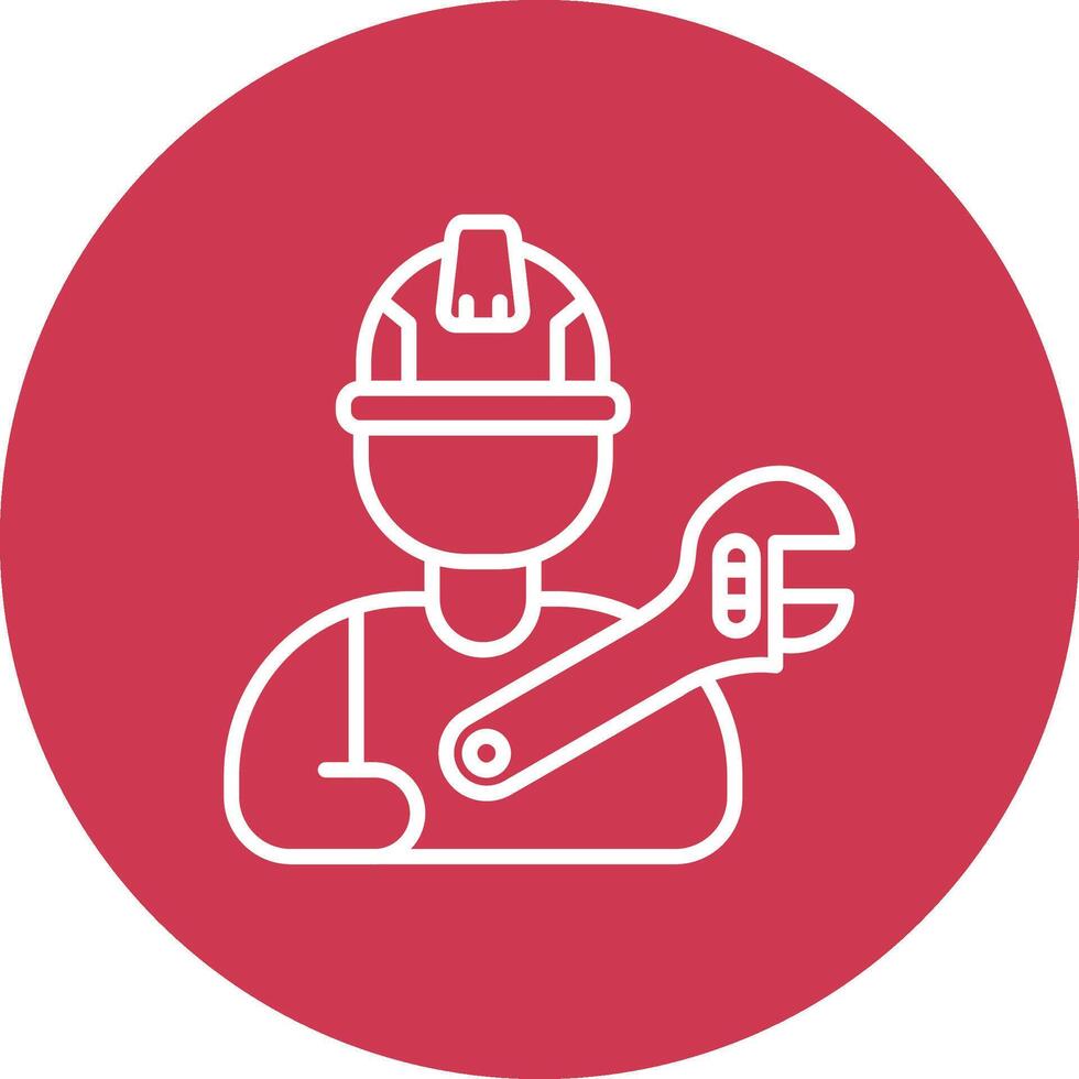 Carpenter 3D Line Art Piece vector