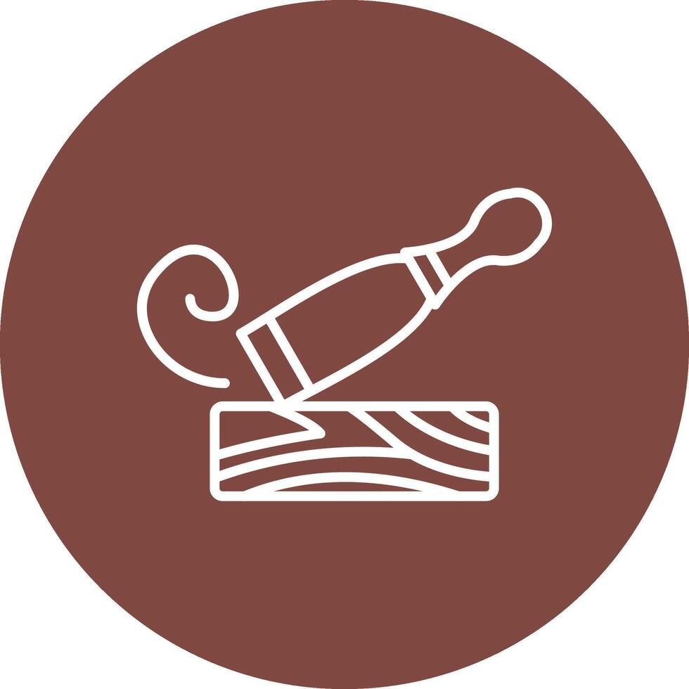 Chisel Wireframe Illustration vector