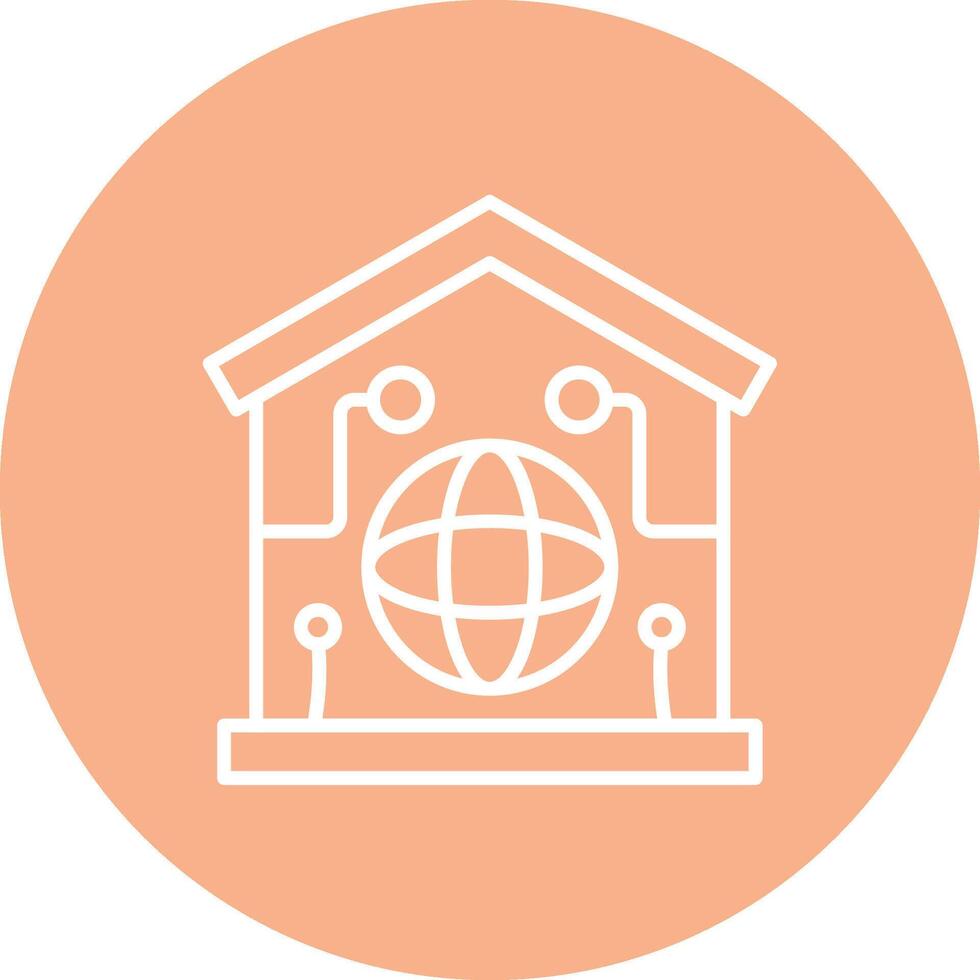 Smart Home Conceptual Line Work vector