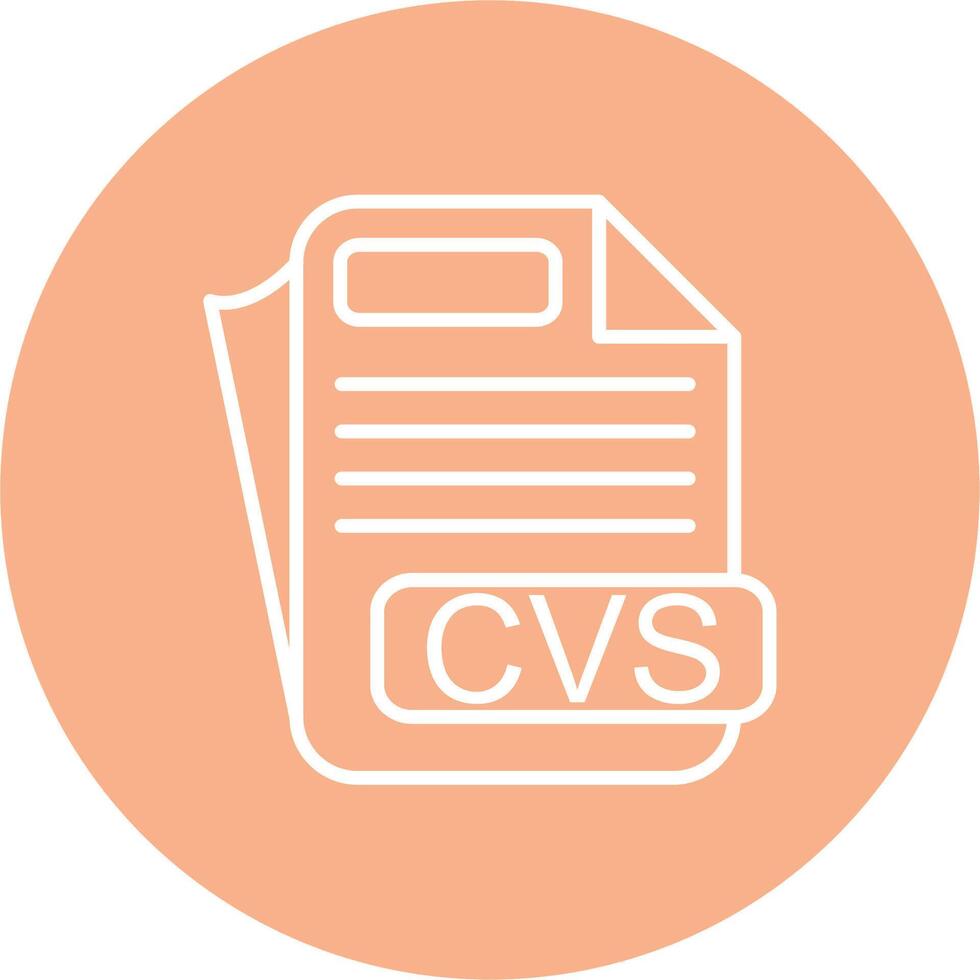 CVS File Format Modern App Icon vector