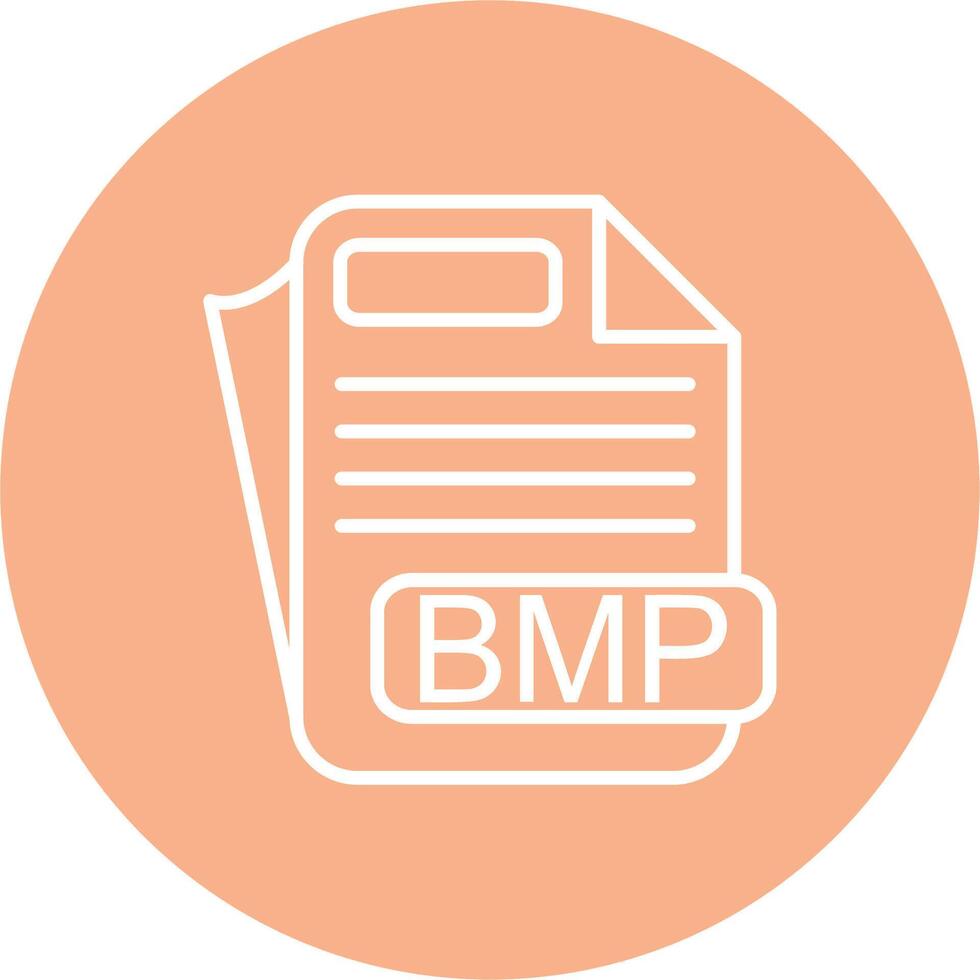 BMP File Format Outline Graphic Design vector