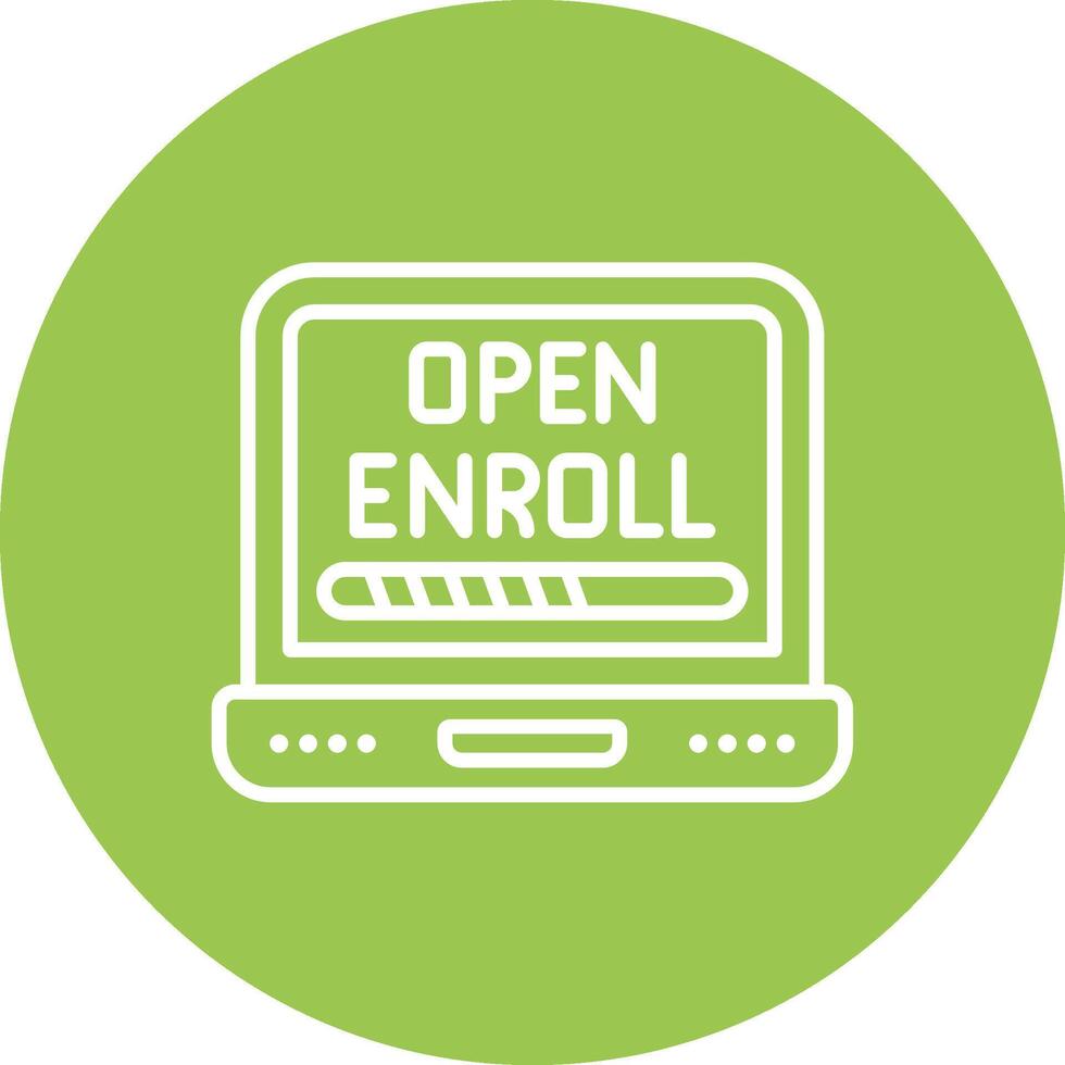 Open Enrollment Modern Tech Icon vector