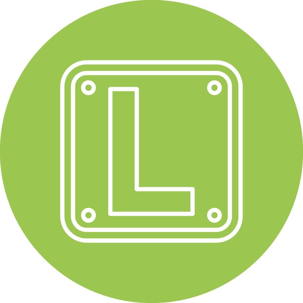 Letter L Muted Tone vector