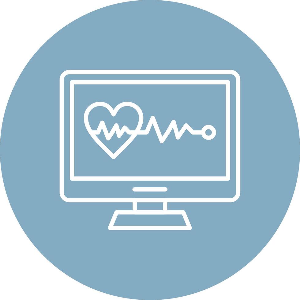Electrocardiogram Sharp Edge Symbol vector