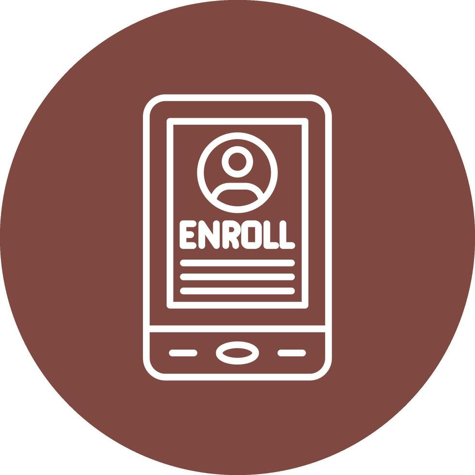 Enroll Simple Line Sketch vector