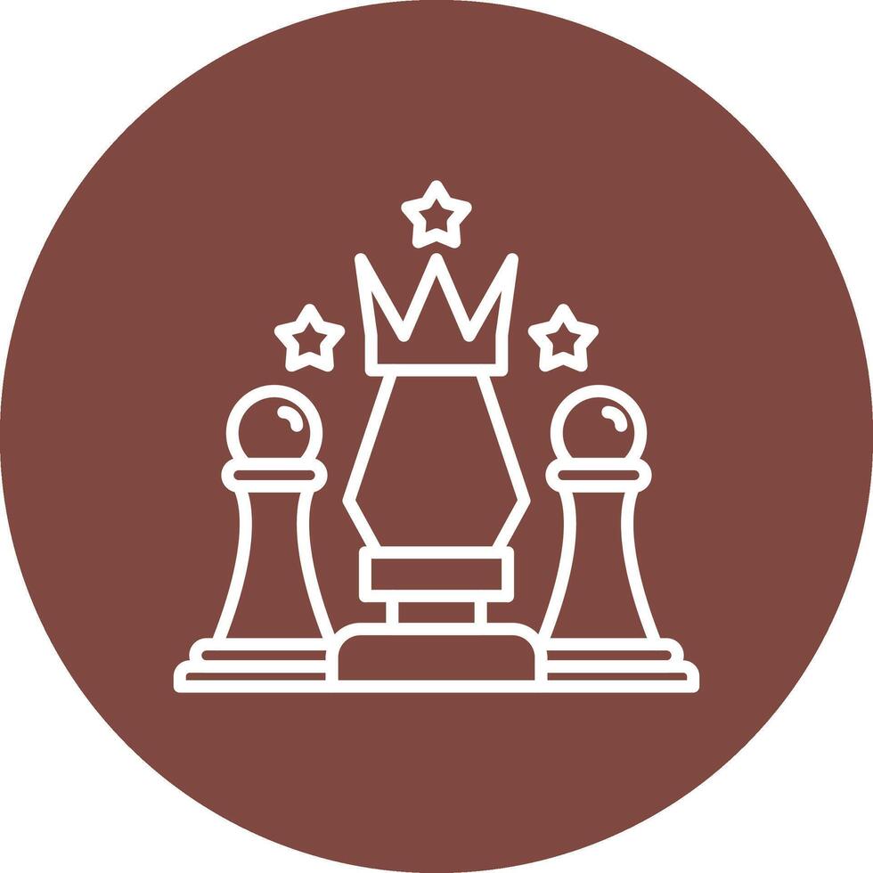 Chess Pieces Modern Tech Icon vector