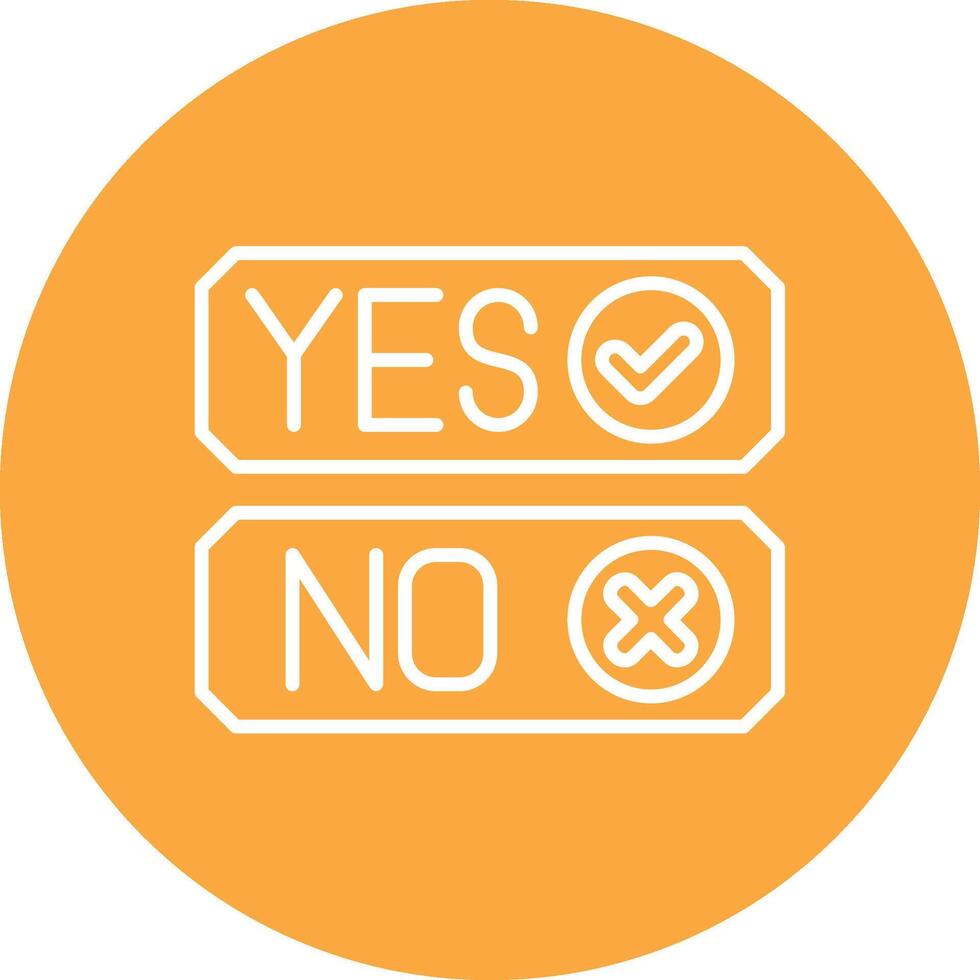 Yes Or No Pastel Theme Icon vector