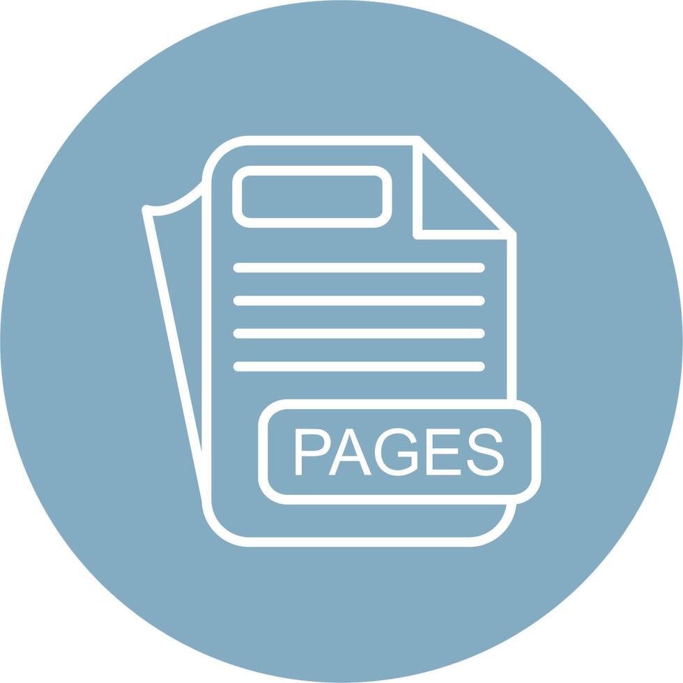 PAGES File Format Subtle UI Style vector