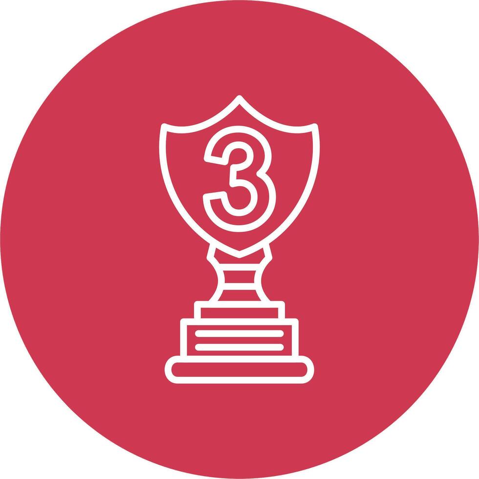 3rd Prize Interactive Icon Badge vector