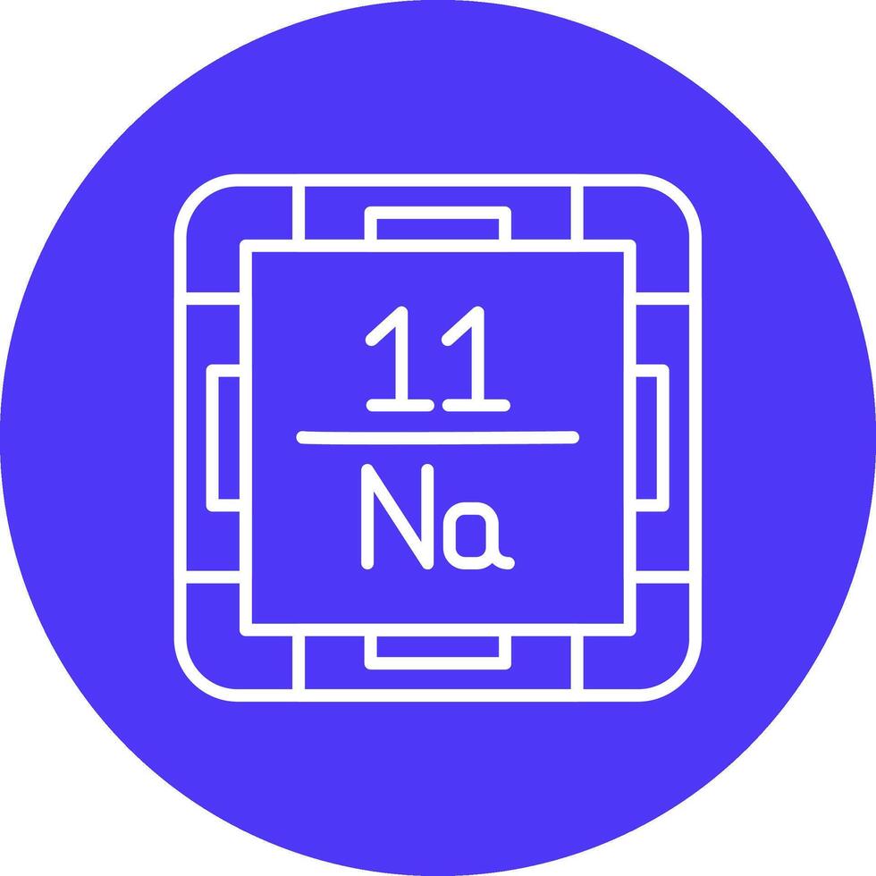 Sodium Outlined App Visual vector
